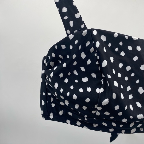 ISLAND ESCAPE WOMEN'S PRINTED COSTA RICA UNDERWIRE BIKINI TOP SWIMSUIT BLACK NEW - Picture 4 of 8